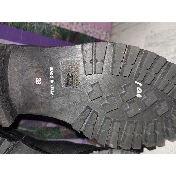 Fabianelli Women's Size 38 Black Leather Ankle Boots Made In Italy - Picture 11 of 11